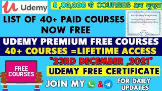 40+ FREE Online Courses with Certificates [UDEMY] - Lifetime