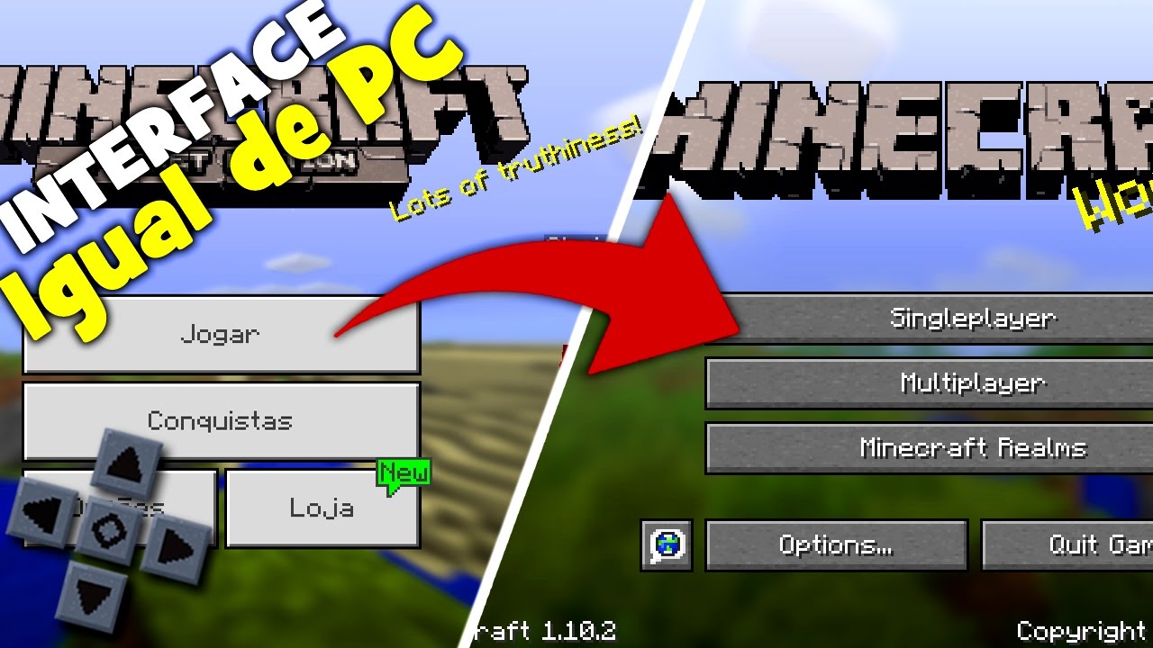 COMO DEIXAR O SEU MINECRAFT PE IGUAL O DE PC ! (Minecraft Pocket