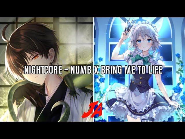 Nightcore - Numb x Bring Me To Life - (Mashup / Switching Vocals / Lyrics) class=