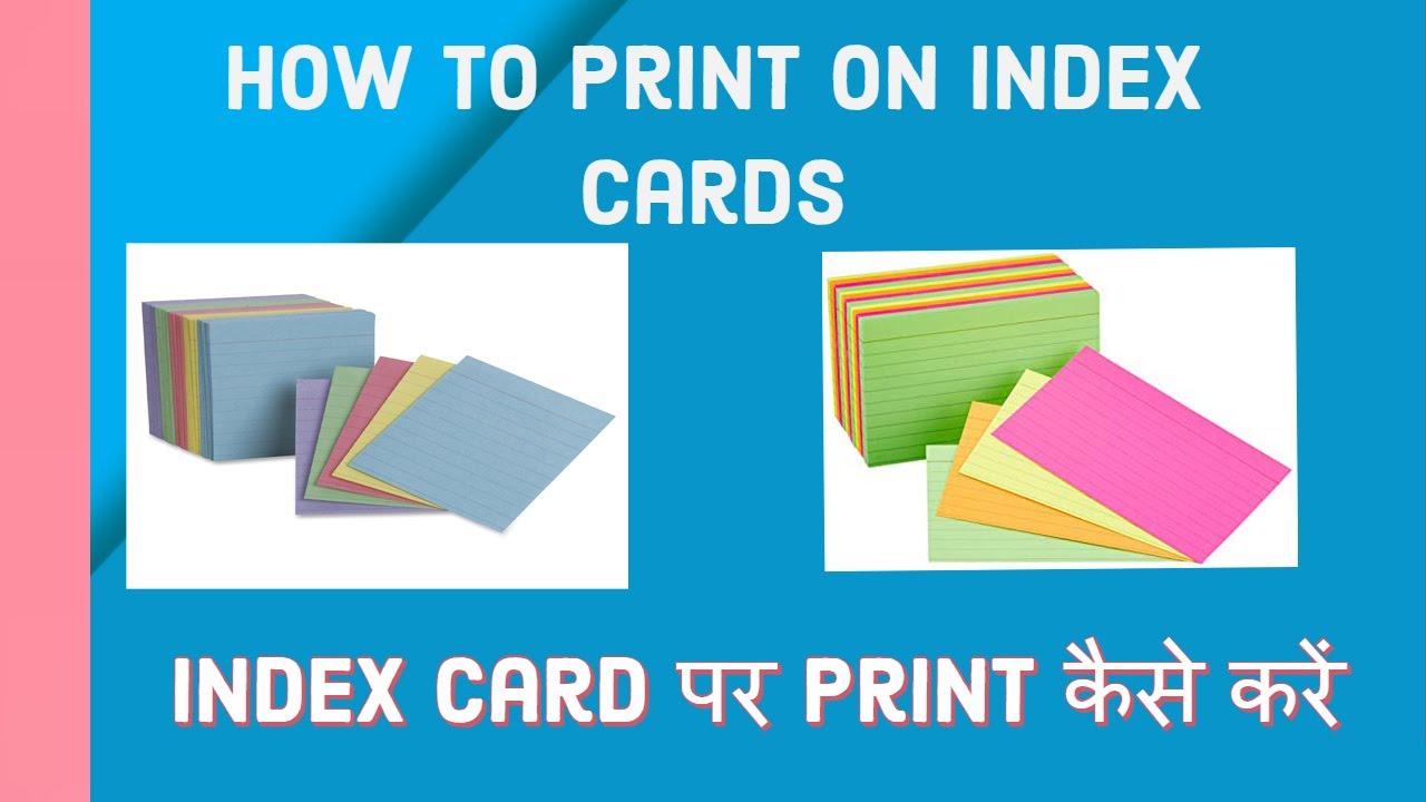 how to print on 3x5 index cards