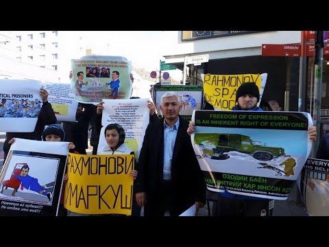 В Германии митинг таджикской оппозиции на фоне встречи Таджикистана и Европейского Союза