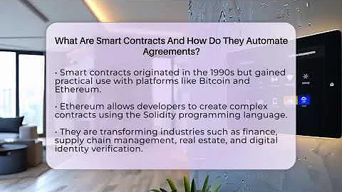 What Are Smart Contracts And How Do They Automate Agreements? - Talking Tech Trends