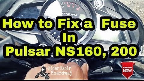 How to Fix a  Fuse in Pulsar NS160,200