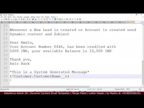 Salesforce Admin 20 | Dynamic Content Email Templates | Merge Fields | HTML Classic Letter Heads |