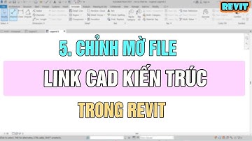 5. CHỈNH MỜ FILE LINK CAD KIẾN TRÚC