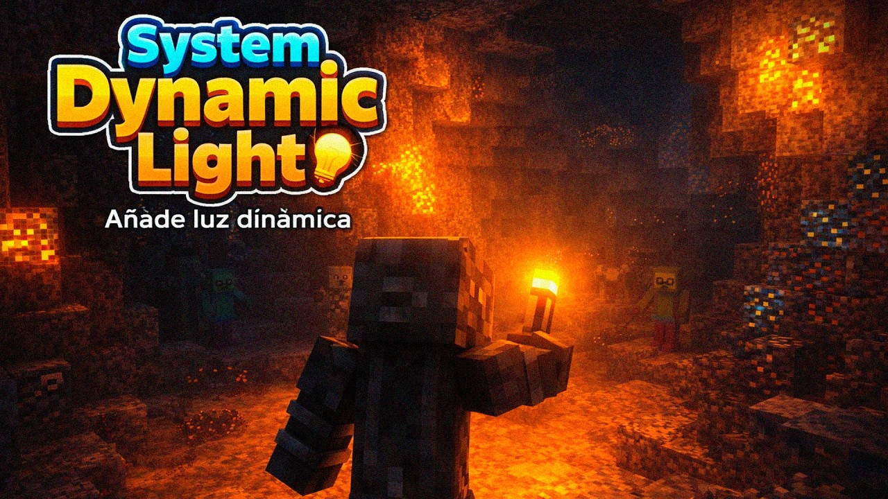 System Dynamic Light añade luz dinámica en tu mundo de Minecraft Bedrock.