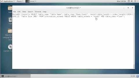 How to check database and table size in Mariadb