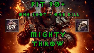 Pit 90+ One Shot - One Kill Off-Meta Mighty Throw Barbarian! Full Guide (Diablo 4 Season 8)