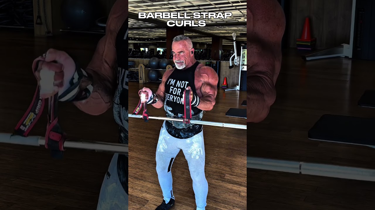 BARBELL STRAP CURLS #biceps #forearms #workout #motivation #muscle #exercise
