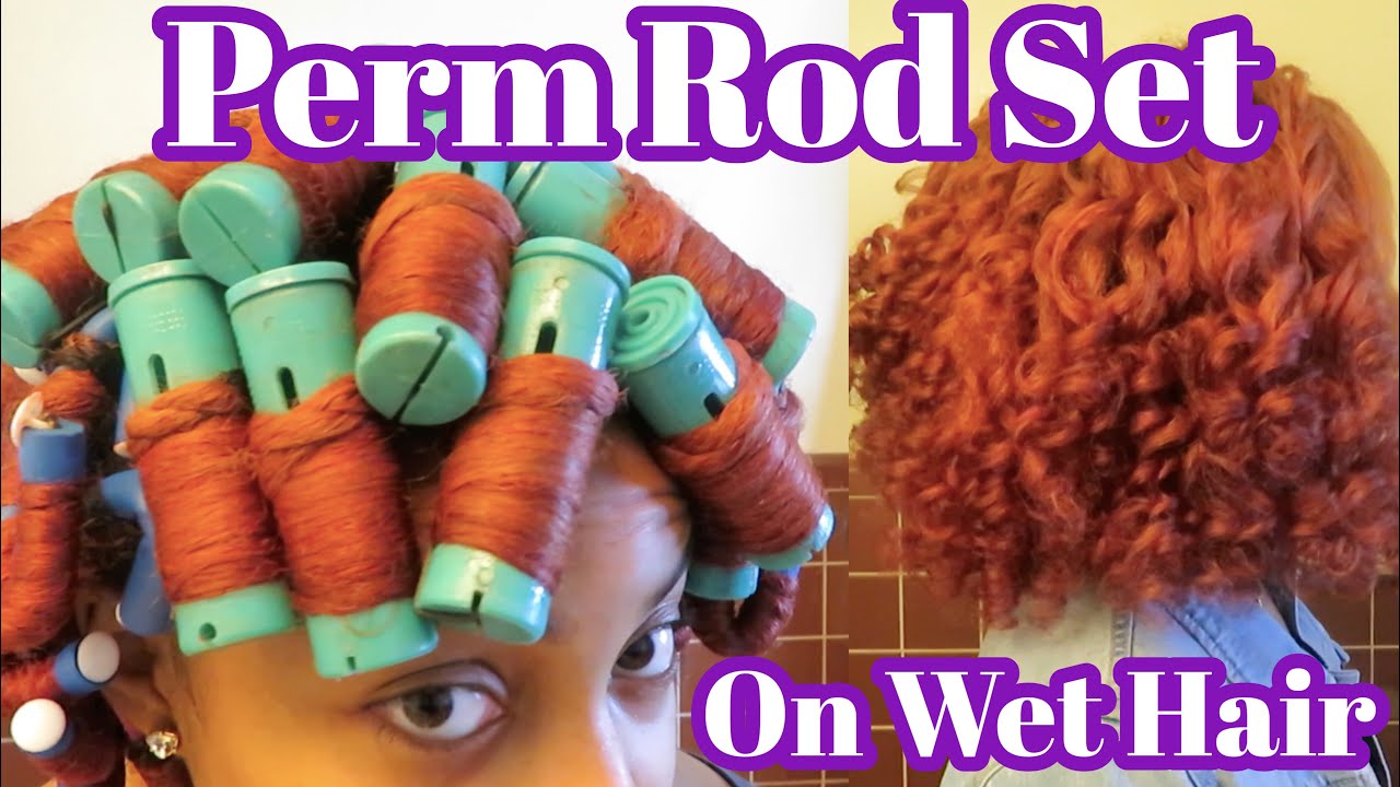 My FIRST Perm Rod Set on Wet Natural Hair | Type 3C Hair ft. Aunt ...