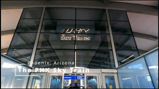 The PHX Sky Train at Phoenix Sky Harbor Intl. Airport, Phoenix, Arizona [4K/UHD]