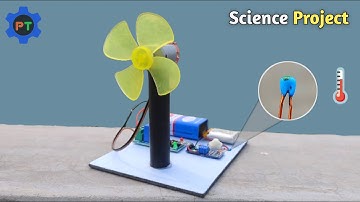 Auto On-Off Temperature Sensor Fan🌡️(Without Arduino) | Science Project