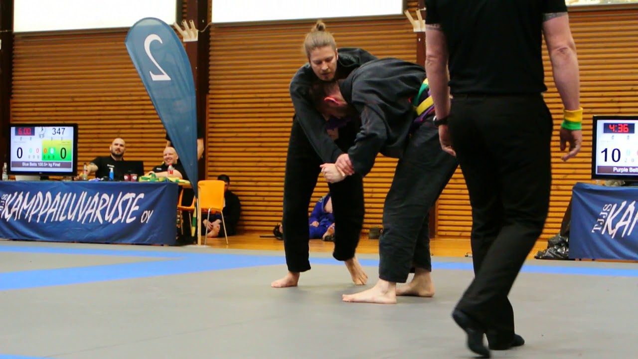 BJJ Finnish Open 2019 Men Purple Belts  100 5 kg Final Ville Backman   Iyroslav Iunka