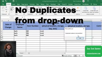 Do not allow duplicates selections from drop-down list in Excel