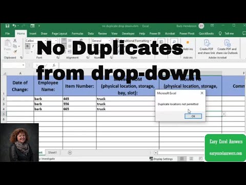 Do not allow duplicates selections from drop-down list in Excel