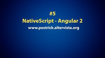 SplashScreen in a NativeScript App with Angular 2 ( Tutorial #5)