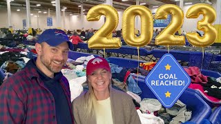 How We Hit Our Six Figure Reselling Sales Goal By Thrifting, No Pallets!