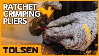TOLSEN Ratchet Crimping Pliers AWG23-7