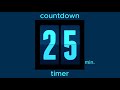 25 min countdown timer / electric blue design • flip timer • no music • only bell / productivity