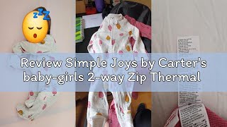Review Simple Joys by Carter's baby-girls 2-way Zip Thermal Footed Sleep and Play, Pack of 2