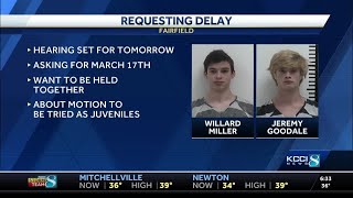 Teens charged in murder of Fairfield teacher ask for hearing delay