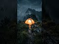 Soothing Night Rain & Soft Lightning ⛺ Cozy Mountain Tent Ambience