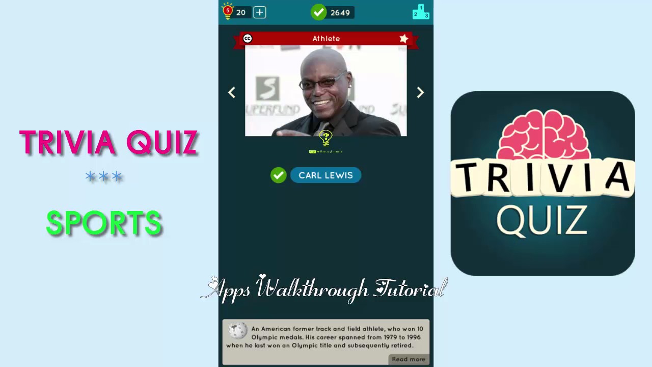 Trvia Quiz Sports Pack 19 - All Answers - Walkthrough ( By Taplane INC )