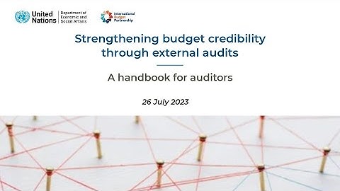 Strengthening Budget Credibility through External Audits: A Handbook for Auditors
