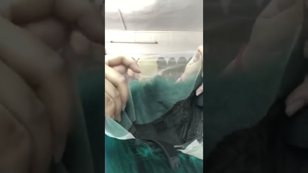 13*4 GREEN COLOR  LACE FRONTAL HUMAN HAIR  WIG