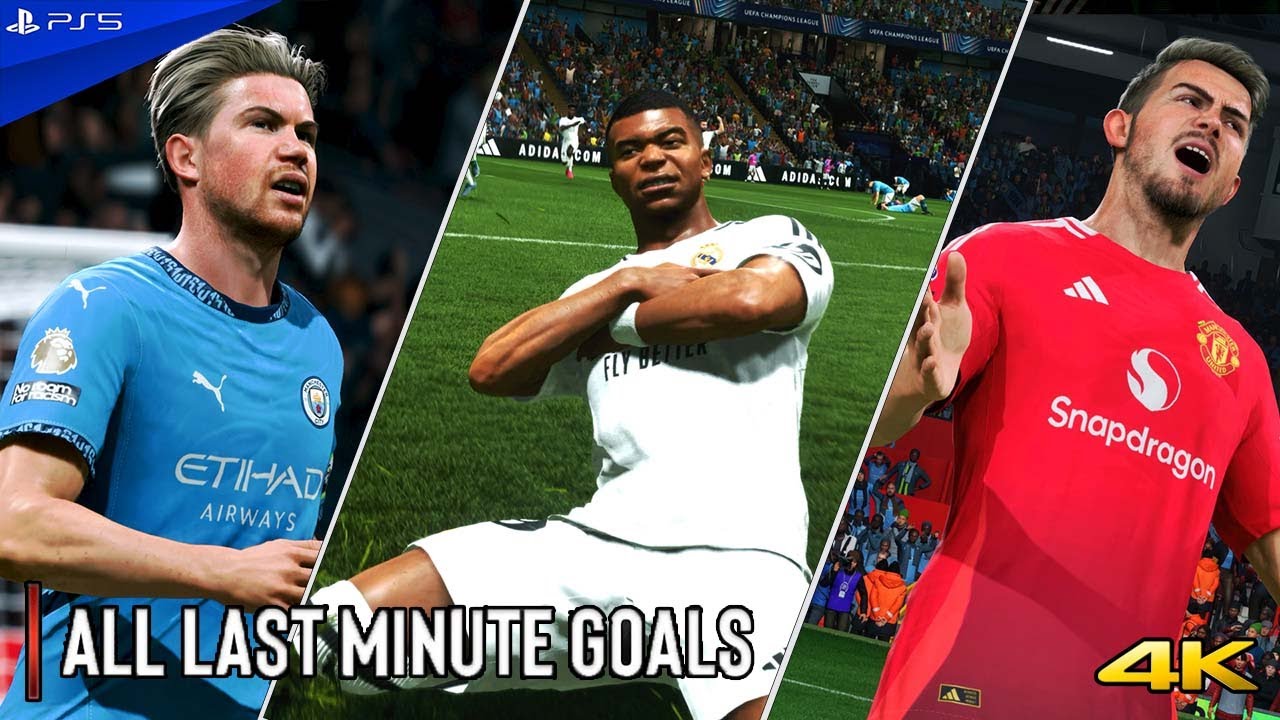 EA SPORTS FC 25 | All Last Minute Goals Celebrations | PS5 4K