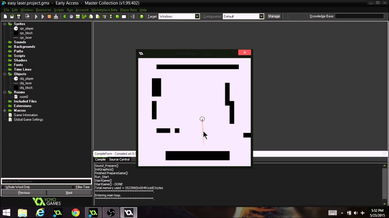GameMaker: Studio - Easy Laser Tutorial / bug report - YouTube