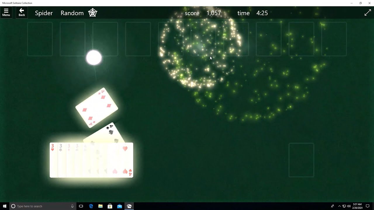 Microsoft Solitaire Collection - Spider (4 Suits, Solvable Deck - Random)