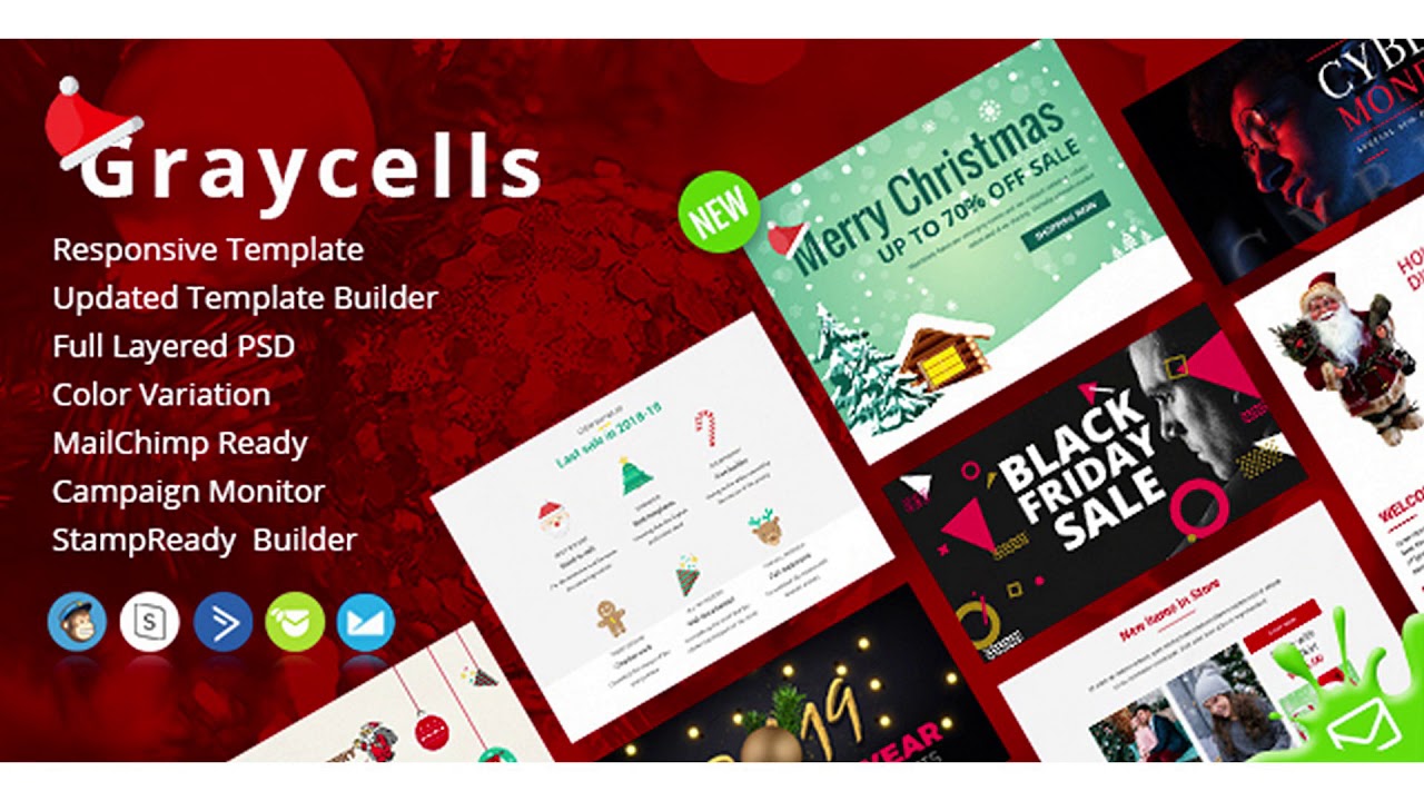 Christmas and New Year Responsive Email + 29 Templates | Themeforest Website Templates and Themes