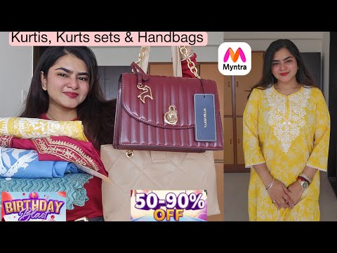 Myntra Cotton Office Wear Ethnics  | Handbags | Casual Kurtas For Office | Myntra Birthday Day