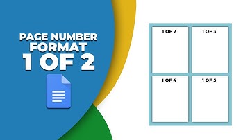 How to add page number format 1 of 2 in Google Docs