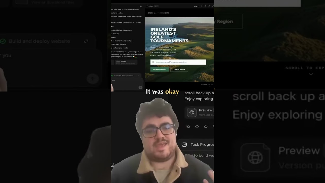 AI Designs Stunning Golf Website: You Won't Believe Your Eyes! #shorts