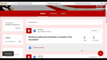 Google Classroom - Save draft