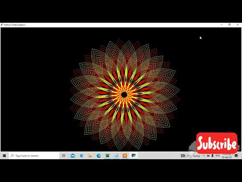 create sunflower with python turtle #python #youtube #turtle #viral