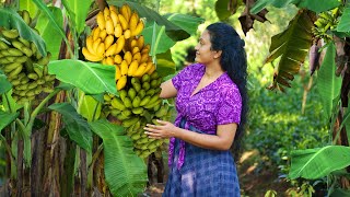 Delicious sweets from my father's banana harvest | Poorna - The nature girl