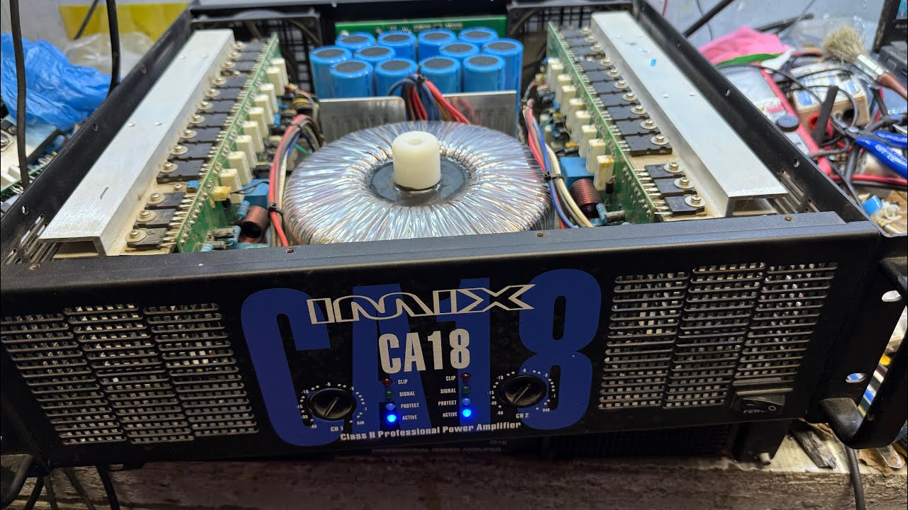 IMIX CA18 POWER AMPLIFIER WALANG POWER O DISPLAY ISANG CHANNEL TIPS PANU AYUSIN