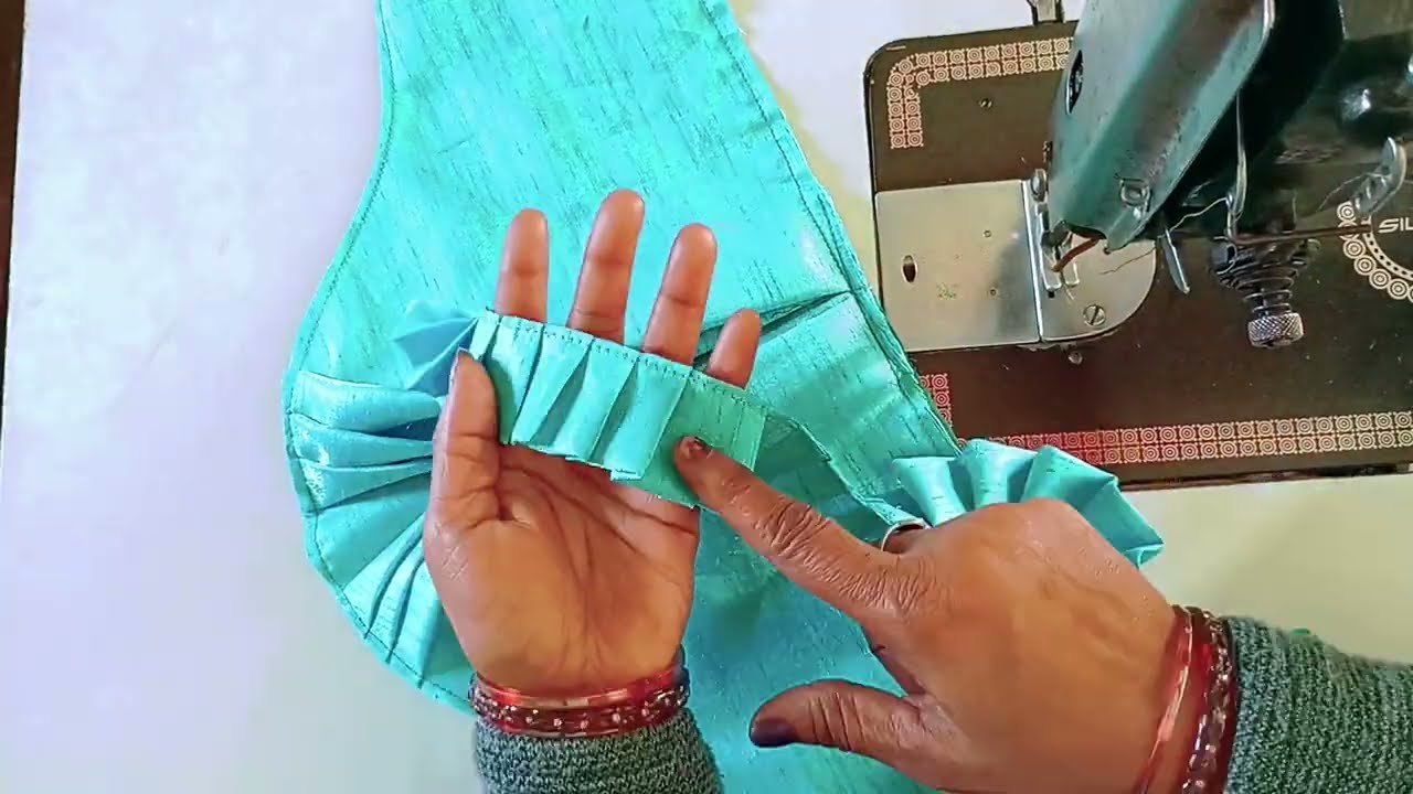 Simple model blouse Sleeves design cutting and stitching/Baju ki design/Blouse astin design