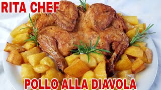 POLLO ALLA DIAVOLA CON PATATE?️RITA CHEF | La mia tecnica per una cottura perfetta.