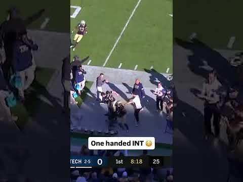 He ran off the field with that INT 😂#georgiatech #georgiatechfootball  #accfootball #football #cfb