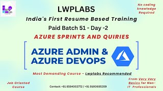 Azure DevOps & Admin Training | DAY 2 (Paid Batch -51) 17/04/23  | Azure Sprints & Quiries
