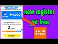 NEW REGISTER GET 300 PESOS FROM TEMU APP DIRECT IN GCASH