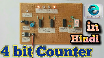 4 bit counter || using D flip flop ic || seven segment display || easy way