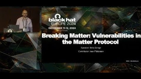 Breaking Matter: Vulnerabilities in the Matter Protocol