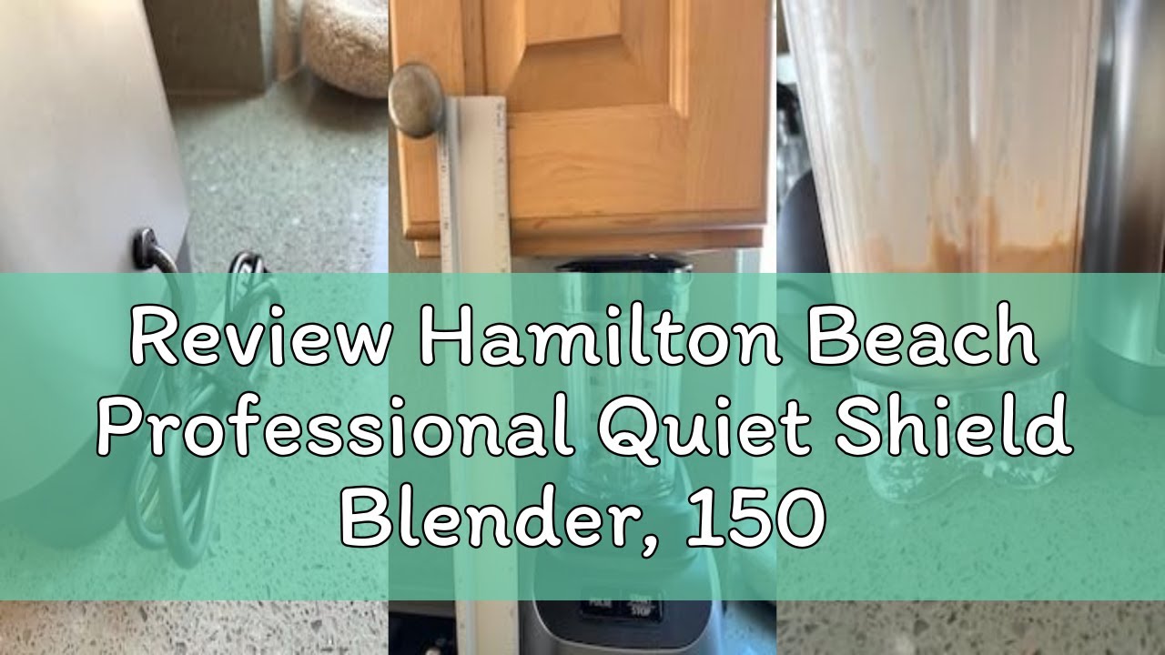 Review Hamilton Beach Professional Quiet Shield Blender, 1500 Watts Peak Power, 32oz BPA Free Jar, 4