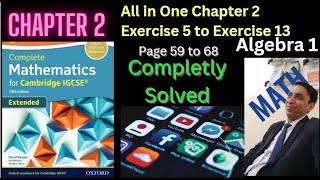 Algebra 1 Chapter 2 1 Ex 5 to 13