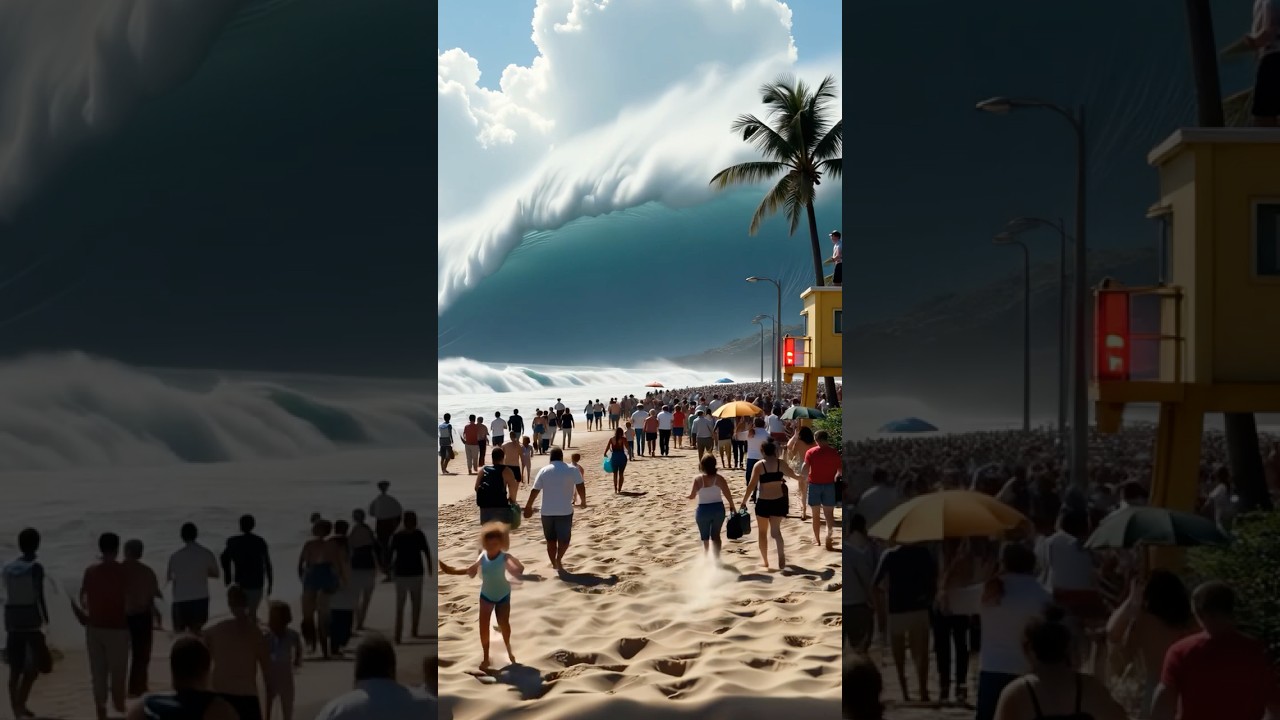 Dog Saves Baby From Giant Wave at the Beach!